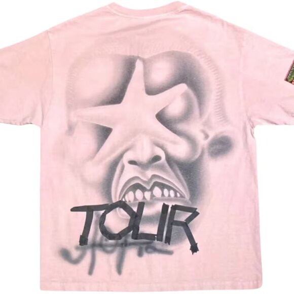 Travis Scott Utopia Circus Maximus Tour 2023 Pink Star Tee Size Xl & XXL - Picture 1 of 2